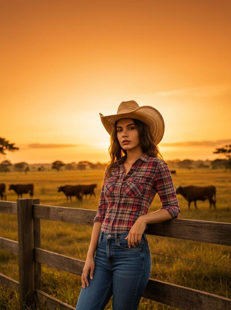 Linha feminina country